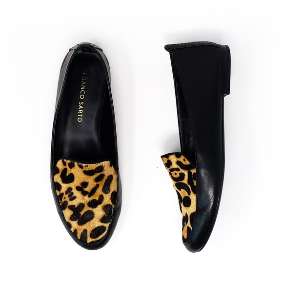 franco sarto leopard print loafers